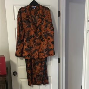 Future Collective Orange and Black Pant Set